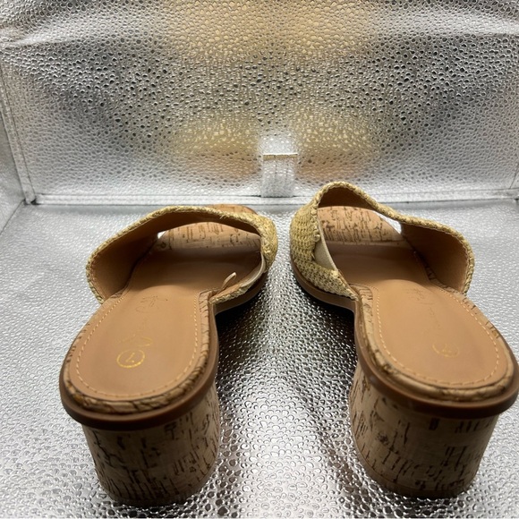 Women's Tan Woven Slide Sandals - Picture 3 of 6